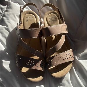 Earth Origins Pink and Tan Sandals